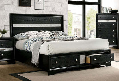 Chrissy Black Contemporary Storage Bedroom Set