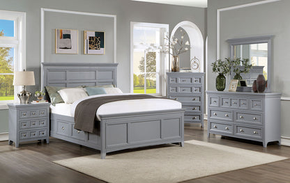 Castlile Gray Transitional Storage Bedroom Set