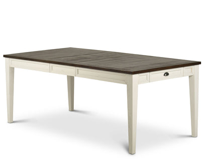 Cayla Dark Oak&amp; White Extendable Dining Table