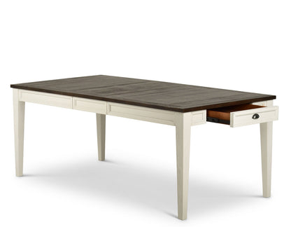 Cayla Dark Oak&amp; White Extendable Dining Table