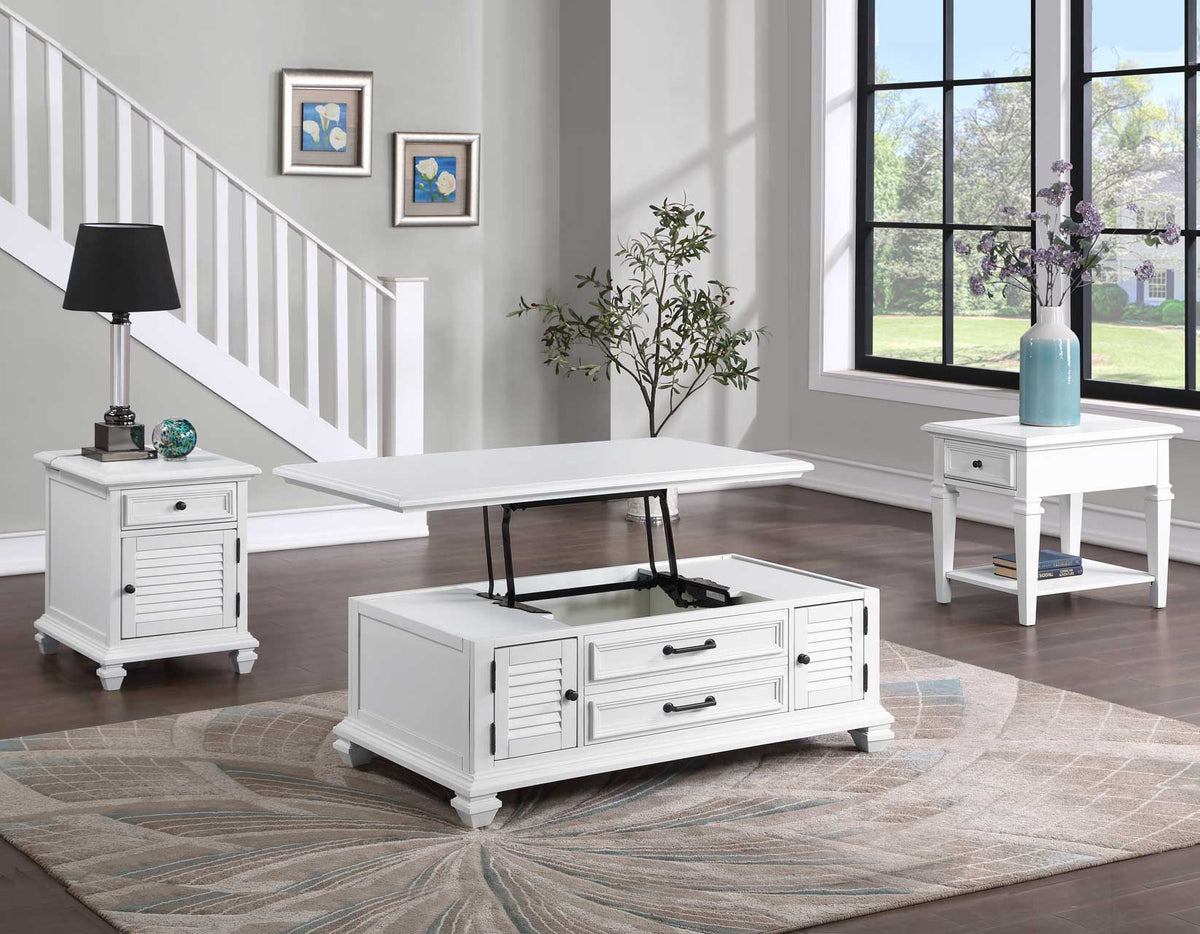 Charlestown 3-Piece Lift-Top Occasional Set (Lift-Top Cocktail &amp; Two End Tables)
