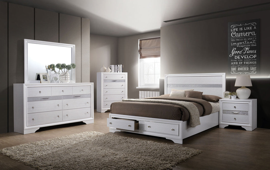Chrissy White Contemporary Storage Youth Bedroom Set