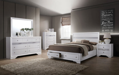 Chrissy White Contemporary Storage Youth Bedroom Set