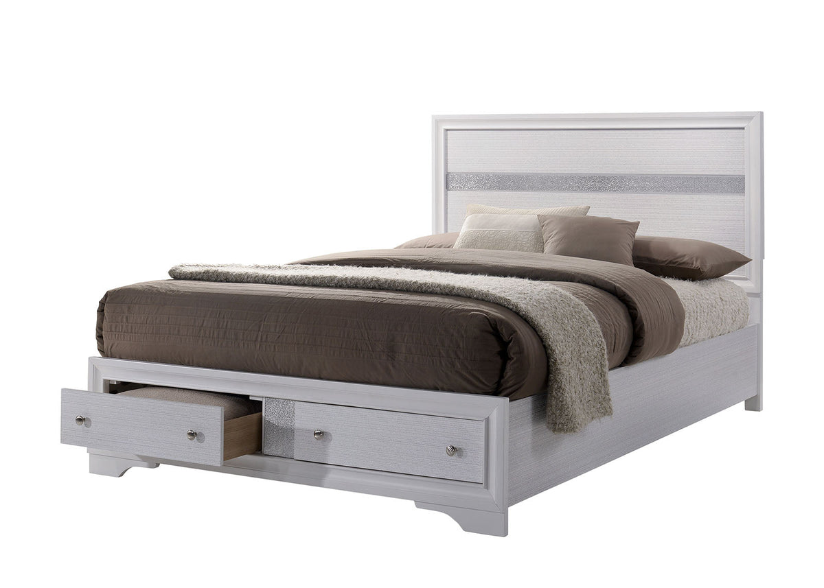 Chrissy White Contemporary Bedroom Set