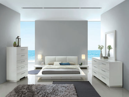 Christie White Glossy Contemporary Bedroom Set
