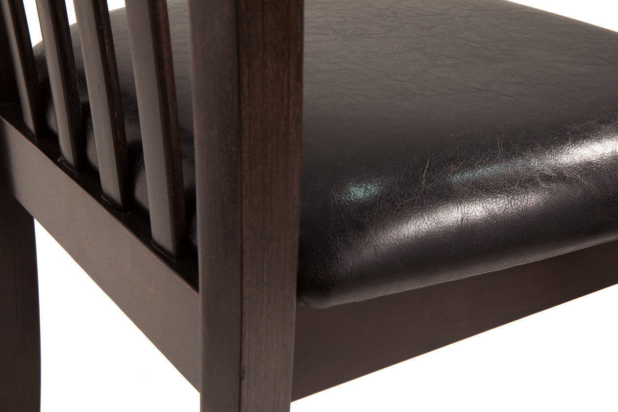 Hammis Dark Brown Dining Table and 4 Chairs from Ashley - Luna Furniture