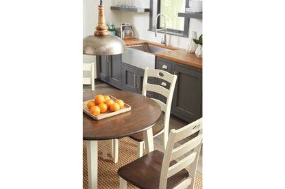 Woodanville Cream/Brown Dining Table with 4 Chairs from Ashley - Luna Furniture