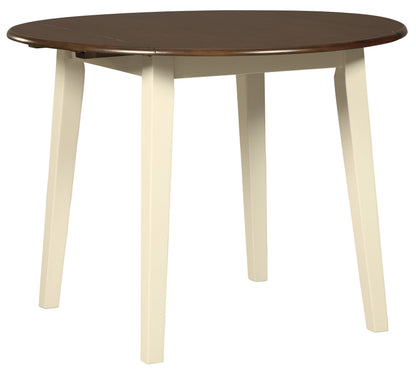 Woodanville Cream/Brown 3-Piece Drop Leaf Dining Set from Ashley - Luna Furniture