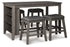 Caitbrook Gray Counter Height Dining Table and 4 Barstools from Ashley - Luna Furniture