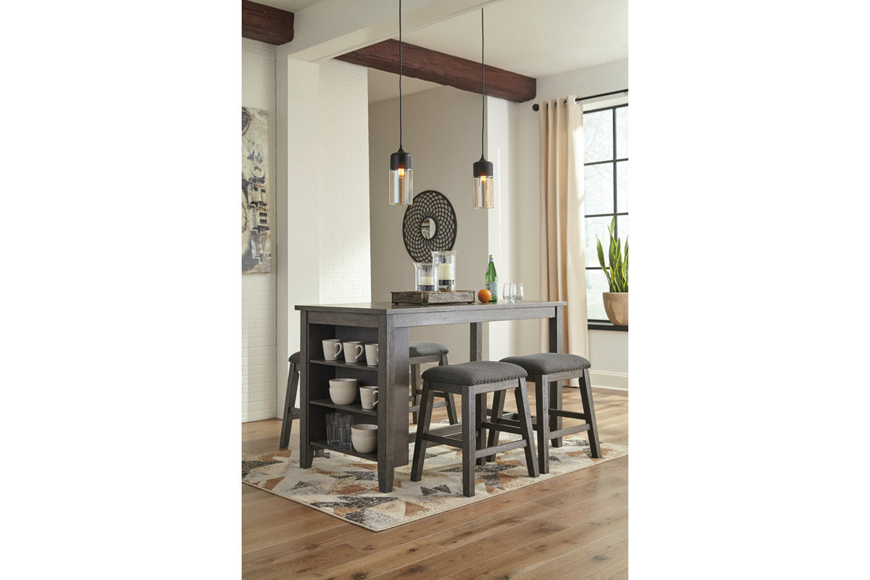 Caitbrook Gray Counter Height Dining Table and 4 Barstools from Ashley - Luna Furniture