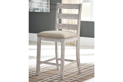 Skempton Two-tone Counter Height Dining Table and 6 Barstools from Ashley - Luna Furniture