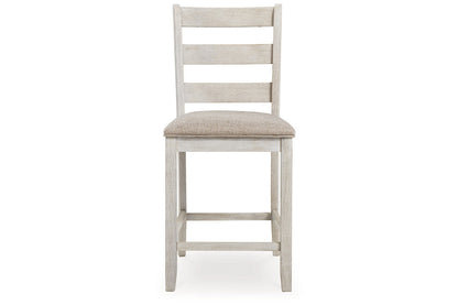 Skempton Two-tone Counter Height Dining Table and 6 Barstools from Ashley - Luna Furniture