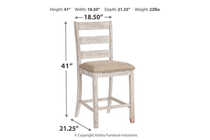 Skempton Two-tone Counter Height Dining Table and 6 Barstools from Ashley - Luna Furniture