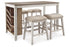 Skempton White/Light Brown Counter Height Dining Table and 4 Barstools from Ashley - Luna Furniture