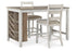 Skempton White/Light Brown Counter Height Dining Table and 2 Barstools -  Ashley - Luna Furniture