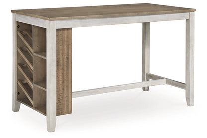 Skempton Two-tone Counter Height Dining Table and 6 Barstools from Ashley - Luna Furniture
