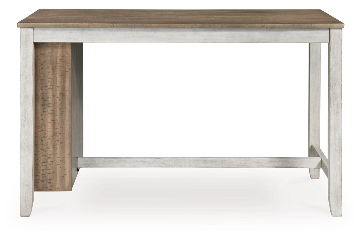 Skempton Two-tone Counter Height Dining Table and 6 Barstools from Ashley - Luna Furniture