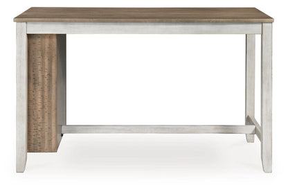 Skempton Two-tone Counter Height Dining Table and 6 Barstools from Ashley - Luna Furniture