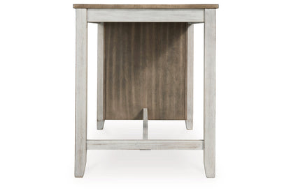 Skempton Two-tone Counter Height Dining Table and 6 Barstools from Ashley - Luna Furniture