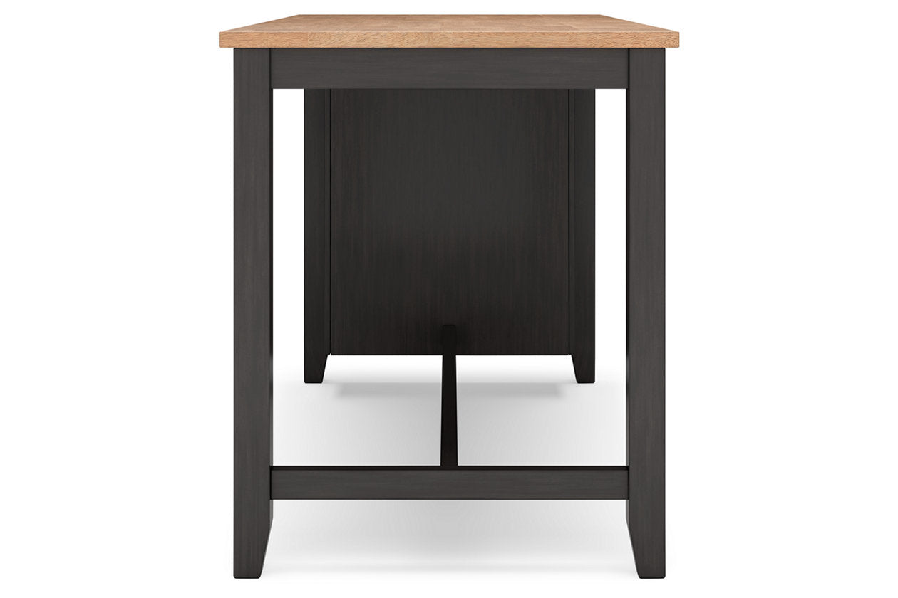 Gesthaven Natural/Brown Counter Height Dining Table and 2 Barstools -  Ashley - Luna Furniture