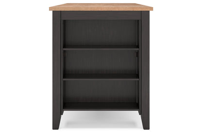 Gesthaven Natural/Brown Counter Height Dining Table and 2 Barstools -  Ashley - Luna Furniture