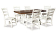 Valebeck Beige/White Dining Table and 6 Chairs from Ashley - Luna Furniture