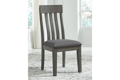 Hallanden Gray Dining Table, 4 Chairs, and Bench from Ashley - Luna Furniture
