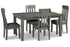 Hallanden Gray Dining Table and 4 Chairs from Ashley - Luna Furniture