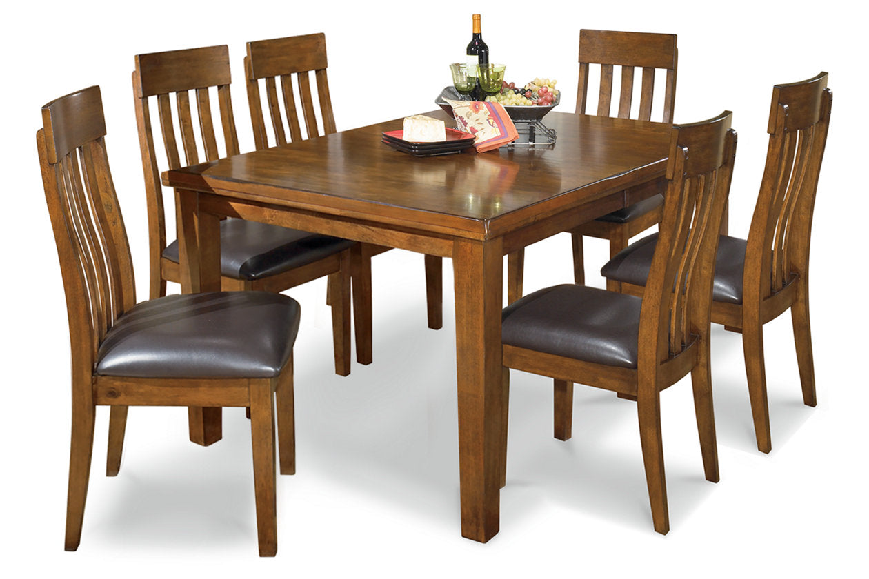 Ralene Medium Brown Dining Table and 6 Chairs from Ashley - Luna Furniture
