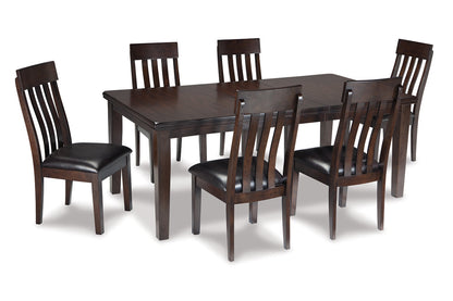 Haddigan Dark Brown Dining Table and 6 Chairs from Ashley - Luna Furniture