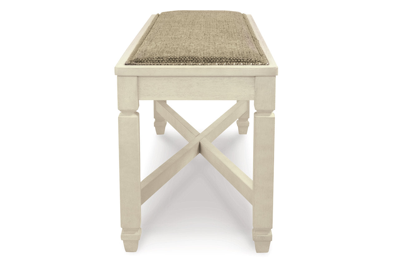 Bolanburg Antique White Dining Table with 4 Chairs and Bench from Ashley - Luna Furniture