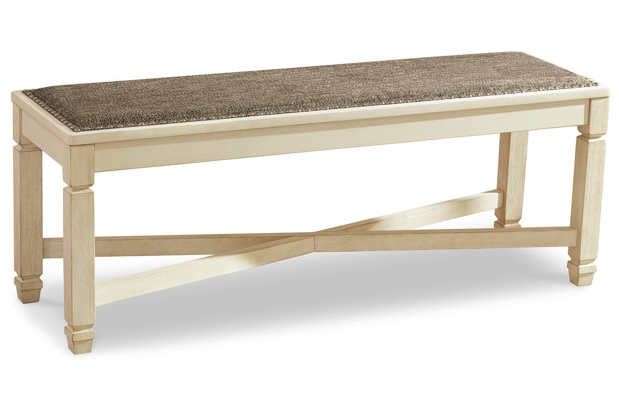 Bolanburg Two-tone Dining Table, 6 Chairs, and Bench from Ashley - Luna Furniture