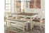 Bolanburg Antique White Dining Table with 4 Chairs and Bench from Ashley - Luna Furniture