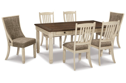 Bolanburg Antique White Dining Table with 6 Chairs from Ashley - Luna Furniture