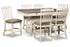 Bolanburg Two-tone Counter Height Dining Table with 6 Barstools -  Ashley - Luna Furniture