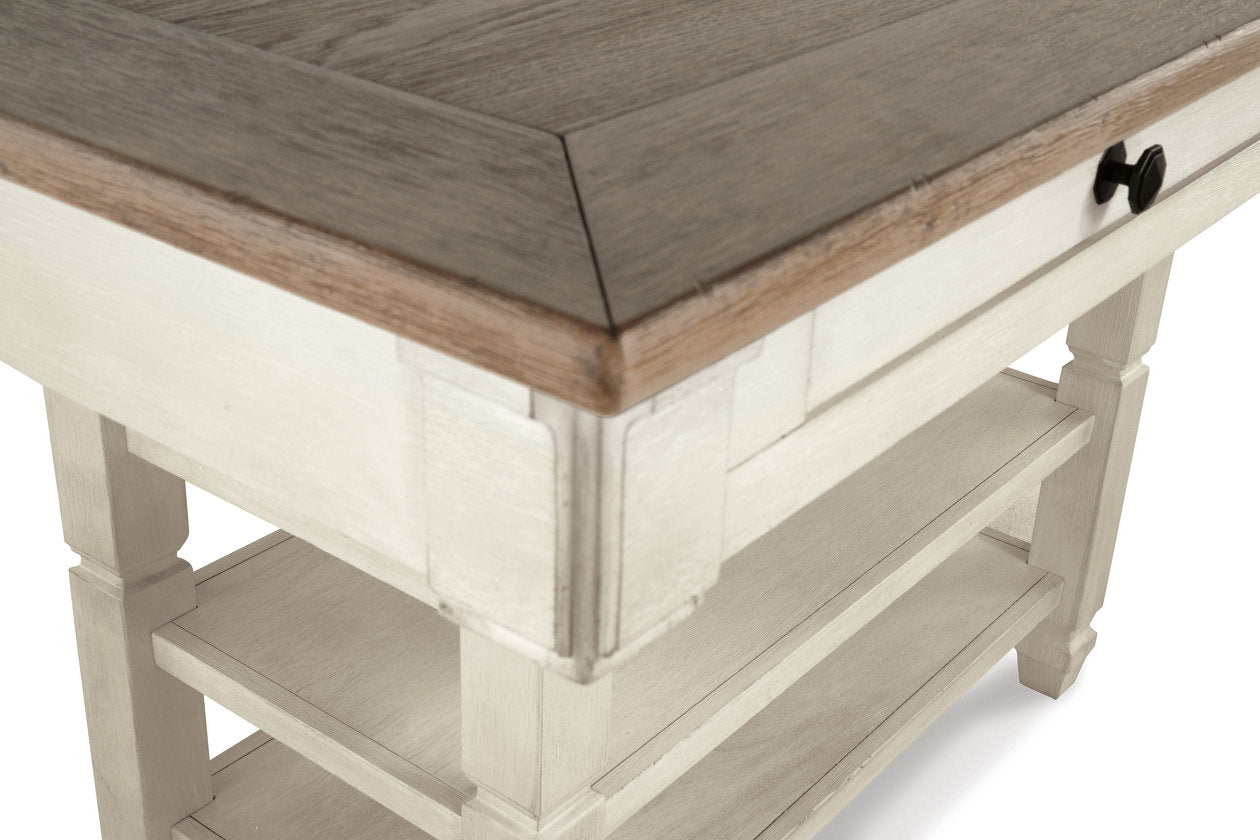 Bolanburg Two-tone Counter Height Dining Table with 6 Barstools -  Ashley - Luna Furniture
