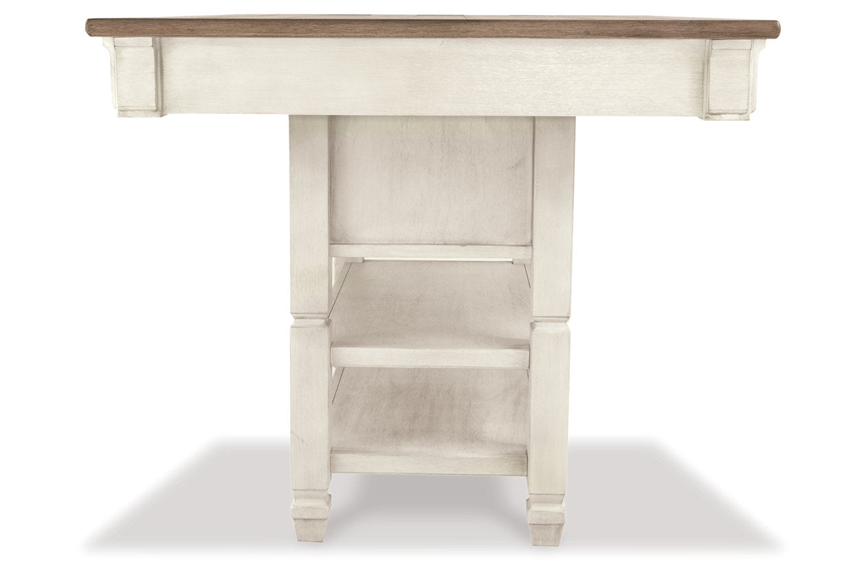 Bolanburg Antique White Counter Height Dining Table, 4 Barstools, Bench and Server from Ashley - Luna Furniture
