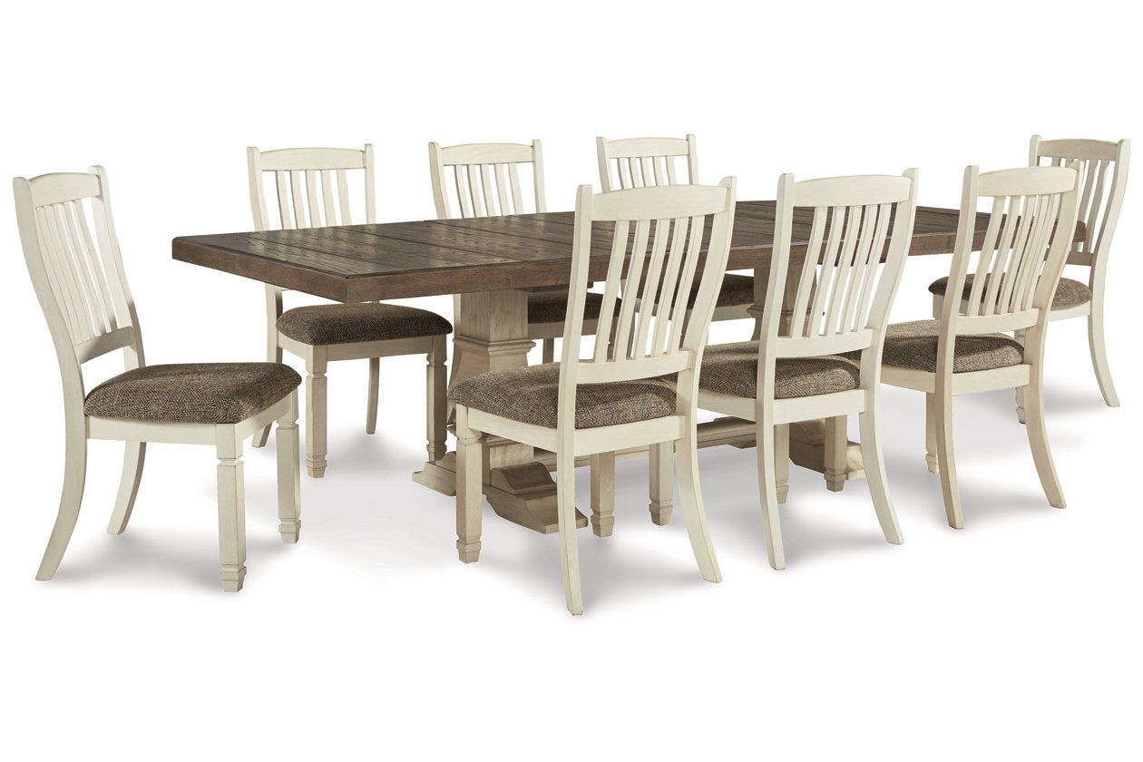 Bolanburg Antique White Dining Table and 8 Chairs from Ashley - Luna Furniture