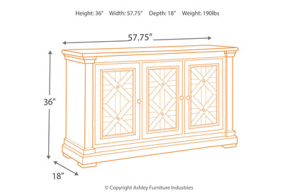 Bolanburg Two-tone Counter Height Table with 6 Barstools, Server and Display Cabinet -  Ashley - Luna Furniture
