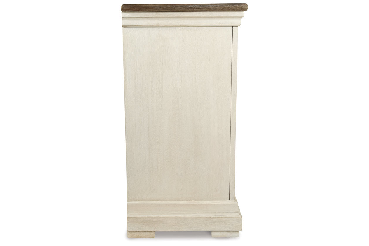 Bolanburg Antique White Counter Height Dining Table, 4 Barstools, Bench and Server from Ashley - Luna Furniture