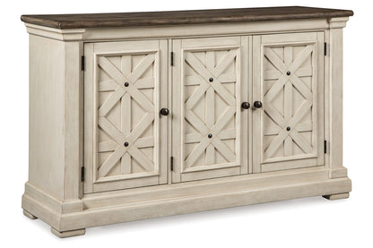 Bolanburg Antique White Counter Height Dining Table, 4 Barstools, Bench and Server from Ashley - Luna Furniture