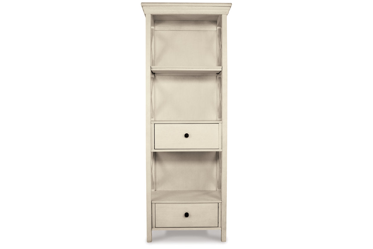 Bolanburg Antique White Counter Height Dining Table, 4 Stools, Bench and 2 Display Cabinets from Ashley - Luna Furniture