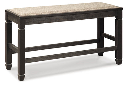 Tyler Creek Black/Gray Counter Height Dining Table and 4 Barstools and Bench from Ashley - Luna Furniture