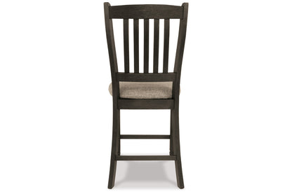 Tyler Creek Black/Grayish Brown Counter Height Dining Table and 4 Barstools with Server from Ashley - Luna Furniture