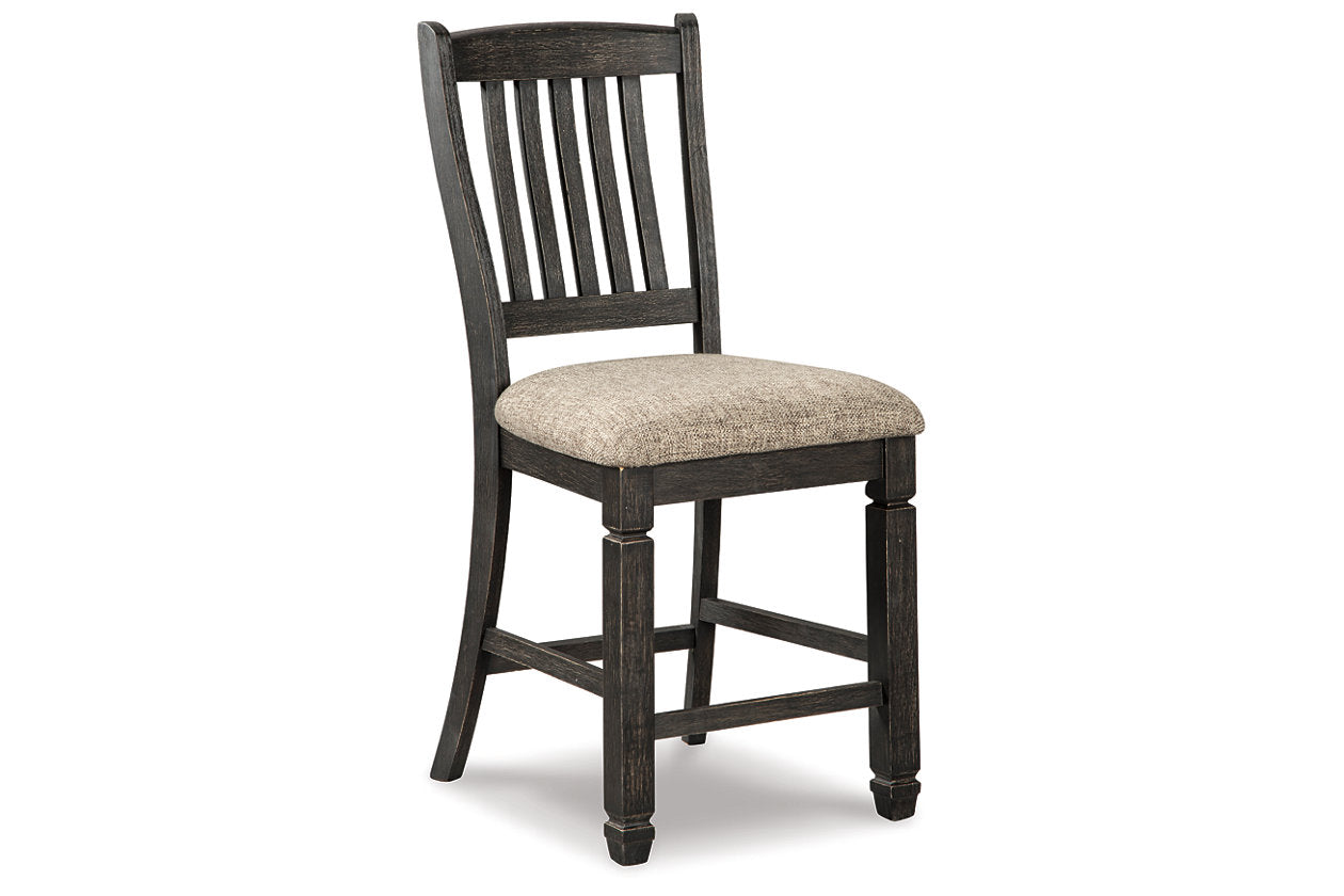 Tyler Creek Black/Gray Counter Height Dining Table and 4 Barstools and Bench from Ashley - Luna Furniture