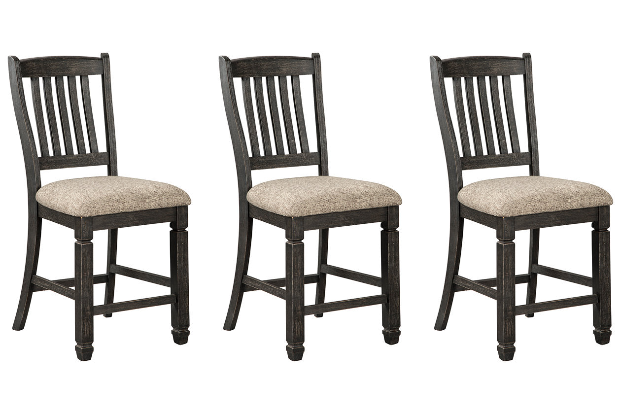 Tyler Creek Black/Gray Counter Height Dining Table with 4 Barstools from Ashley - Luna Furniture