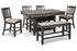 Tyler Creek Black/Gray Counter Height Dining Table and 4 Barstools and Bench from Ashley - Luna Furniture