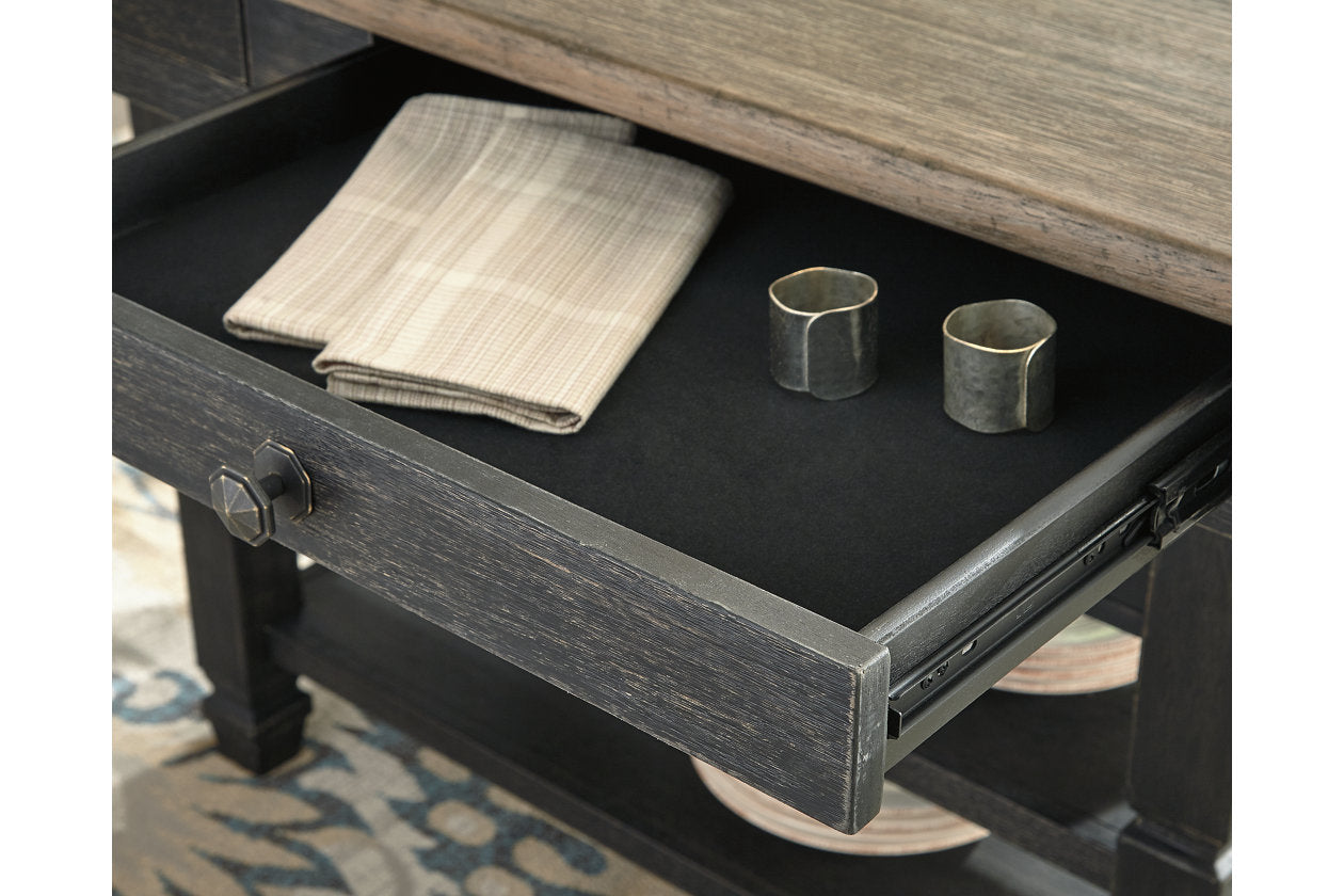 Tyler Creek Black/Gray Counter Height Dining Table with 4 Barstools from Ashley - Luna Furniture