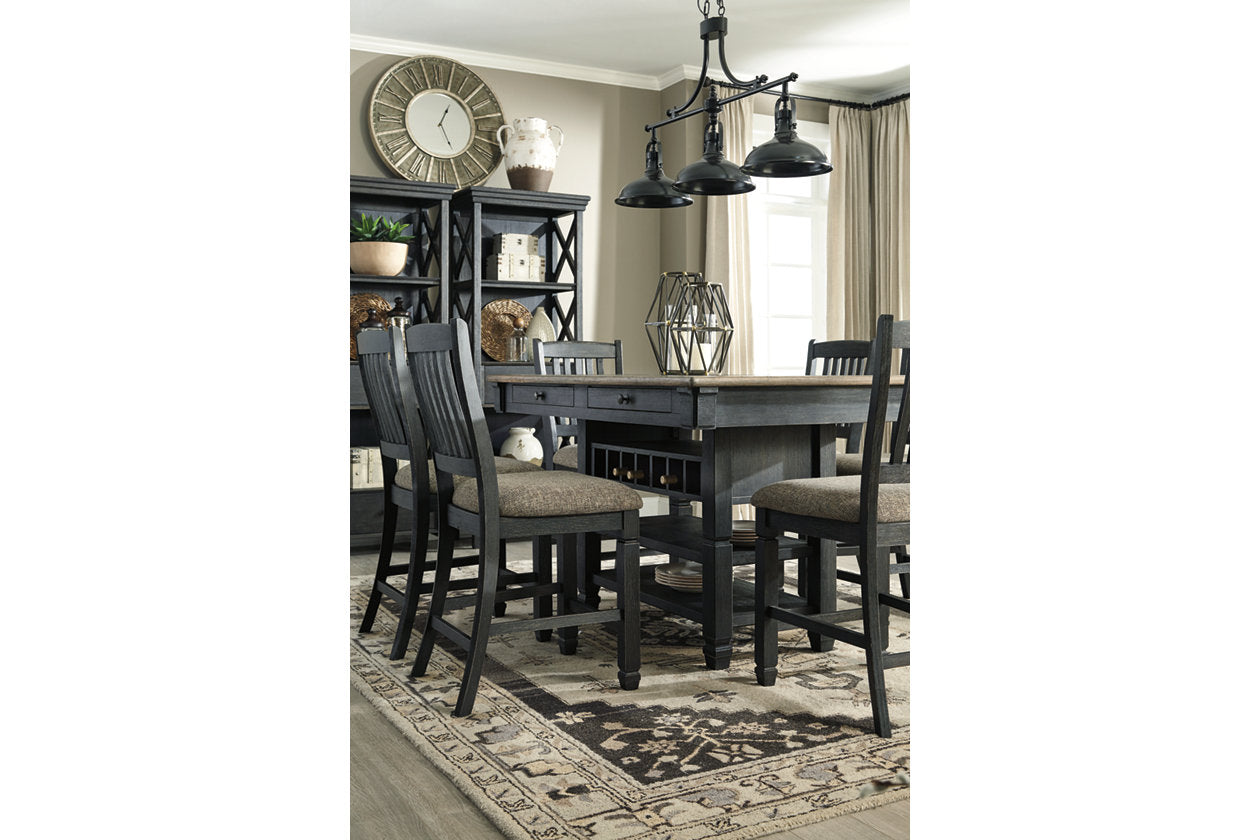 Tyler Creek Black/Gray Counter Height Dining Table with 4 Barstools from Ashley - Luna Furniture