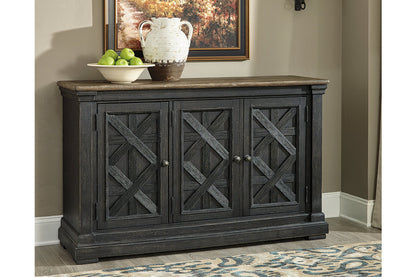 Tyler Creek Black/Grayish Brown Counter Height Dining Table and 4 Barstools with Server from Ashley - Luna Furniture